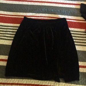 Black velvet skirt